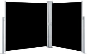 vidaXL Σκίαστρο Πλαϊνό Συρόμενο Μαύρο 140 x 600 εκ.