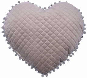 Διακοσμητικό Μαξιλάρι Βελουτέ (40x38) Palamaiki Elwin Καρδιά Beige