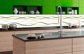 Αυτοκόλλητη φωτοταπετσαρία για αφηρημένα κύματα κουζίνας - 260x60
