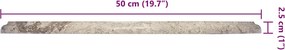 vidaXL Επιφάνεια Τραπεζιού Γκρι Ø50 x 2,5 εκ. Μαρμάρινη