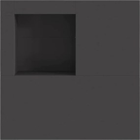 vidaXL Φωτιά Μαύρο 100 x 100 x 30 cm Ατσάλι