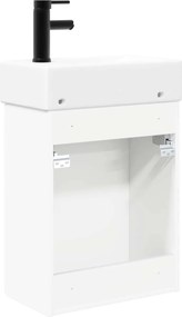 vidaXL Μονάδα μπάνιου με βρύση Λευκό 45,5 x 22,5 x 84 εκ