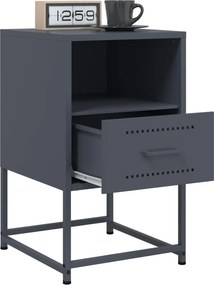 vidaXL Κομοδίνο Ανθρακί 36 x 39 x 60,5 εκ. Ατσάλινο