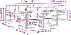 vidaXL Σειρά Καναπέ Εξωτερικού 6 pcs Άσπρο και Ανθρακί Πολυεστέρας