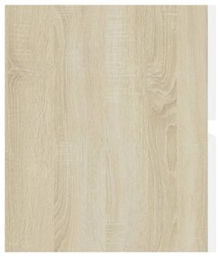 vidaXL Ντουλάπι Νιπτήρα Λευκό/Sonoma Δρυς 90x38,5x45 εκ. Μοριοσανίδα