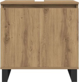vidaXL Ντουλάπι Μπάνιου Δρυς τεχνίτης 58 x 33 x 60 εκ από Επεξεργ Ξύλο