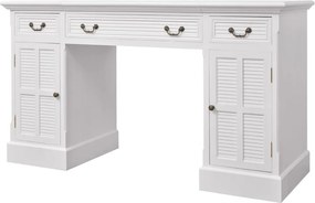 vidaXL Γραφείο Δύο Όψεων Λευκό 140 x 48 x 80 εκ.