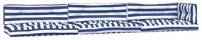 Μαξιλάρια Παλέτας 7 τεμ. Μπλε &amp; Λευκά Ριγέ Υφασμάτινα - Πολύχρωμο