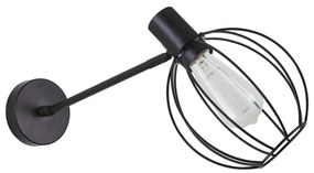 Φωτιστικό Τοίχου - Απλίκα SE21-BL-22-GR2 ADEPT BLACK WALL LAMP BLACK METAL GRID+ - Μέταλλο - 77-8322