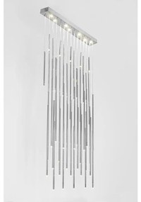 Φωτιστικό Οροφής Living Vegas Deluxe LED Ασημί 154x21x320εκ - Ασημί