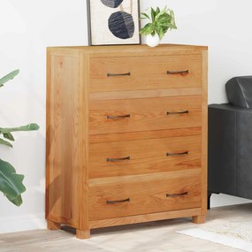 vidaXL Ντουλαπιού με συρτάρι Καφέ 80 x 35 x 95 εκ Στερεό Ξύλο Δρυός