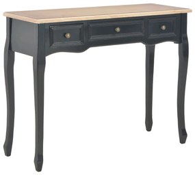 vidaXL 280046  Dressing Console Table with 3 Drawers Black