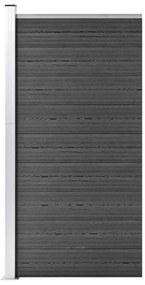 vidaXL Πάνελ Περίφραξης Μαύρο 95 x 186 εκ. από WPC
