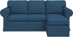 vidaXL Καναπές Μπλε 215 x 138 x 80 εκ ύφασμα