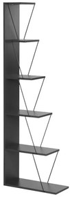 Βιβλιοθήκη mini Tars  ανθρακί-μαύρο 50x22x150εκ 50x22x150 εκ.