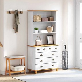 vidaXL Κλουβί ASKIM Λευκό 91 x 40 x 184 εκ. Στερεά ξυλεία πεύκου