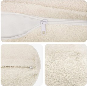 vidaXL Κάλυμμα Μαξιλαριού 6 pcs HEERLEN Κρεμ Ø 15 x 40 εκ Μπουκλέ