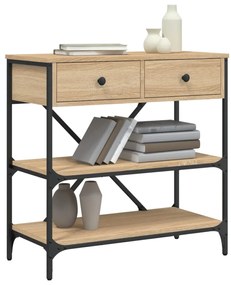 vidaXL Τραπέζι Κονσόλα Sonoma Δρυς 75x34,5x75 εκ. Επεξεργασμένο Ξύλο