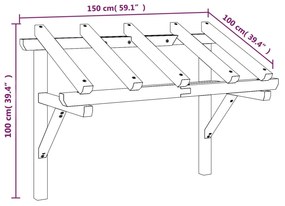 ΣΤΕΓΑΣΤΡΟ ΠΟΡΤΑΣ 150 X 100 X 100 ΕΚ. ΑΠΟ ΞΥΛΟ ΠΕΥΚΟΥ 49452