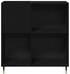 vidaXL Ντουλάπι Δισκογραφίας Μαύρη Δρυς 84,5x38x89 εκ Επεξεργασμένο Ξύλο