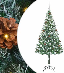 vidaXL Τεχνητό Χριστουγεννιάτικο Δέντρο Πράσινο 180 cm PVC και Χάλυβας