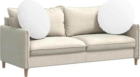 vidaXL Μαξιλάρια καθισμάτων 2 pcs Λευκό Ø60 x 21 εκ ύφασμα
