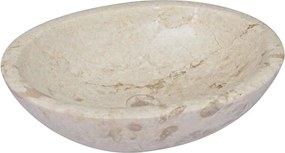 vidaXL Νιπτήρας Κρεμ 53 x 40 x 15 εκ. Μαρμάρινος