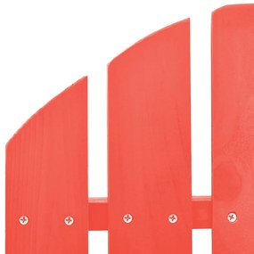 vidaXL Καρέκλα Κήπου Adirondack Κουνιστή Κόκκινη από Μασίφ Ξύλο Ελάτης