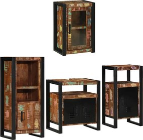 vidaXL Σετ Επίπλων Μπάνιου 4 τμχ. Πολύχρωμο 55 x 35 x 60 εκ.
