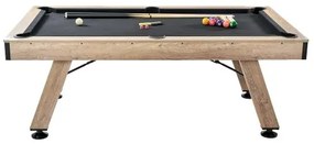 VEVOR Billiards Table, 7 ft Pool Table, Adjust Legs Stable Billiards Table, Pool Table Set Includes Balls, Cues, Chalks and Brush, Wood Color with Black Cloth, Perfect for Family Game Room Kids Adults