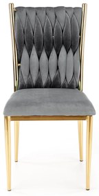 K436 chair color: grey / gold DIOMMI V-CH-K/436-KR-POPIELATY/ZŁOTY