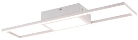 Rigido Μοντέρνα Μεταλλική Πλαφονιέρα Οροφής με Ενσωματωμένο LED σε Λευκό χρώμα 60cm Trio Lighting R67172131