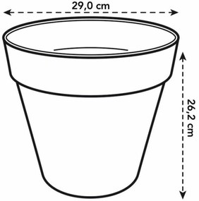 Σετ από Γλάστρες Elho Γκρι Πλαστική ύλη Στρόγγυλο 2 Τεμάχια