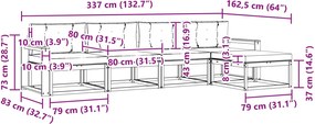 vidaXL Σειρά Καναπέ Εξωτερικού 4 pcs Άσπρο και Ανθρακί Πολυεστέρας