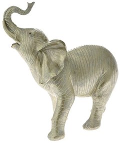 Διακοσμητικός Ελέφαντας Πολυρητίνης Γκρι 23.5x11.5x25cm Ηλιάδης 76641