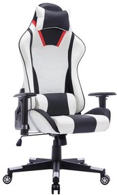 Office Gaming chair Mazol pu black-white 66x56x135cm 66x56x135 εκ.