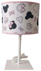 Επιτραπέζιο Φωτιστικό Παιδικό Mickey TL-0019 E27 Φ20cm 33cm Pink-Multi Metanor Metal, Fabric