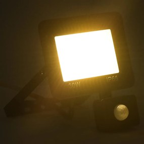 vidaXL Προβολέας LED με Αισθητήρα Θερμό Λευκό 30 W