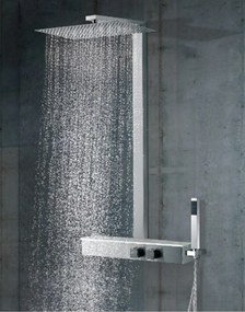 Sparke Folice 01 Satin - Στήλη ντουζ 2 εξοδων με θερμοστατική μπαταρια