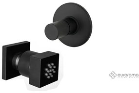 Eurorama RES PRO Μίκτης εντοιχισμού 1 εξόδου &amp; Επίτοιχο jet SQUARE 4,2x4,2εκ Black Matt