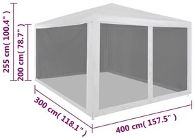 ΤΕΝΤΑ ΕΚΔΗΛΩΣΕΩΝ ΜΕ 4 ΤΟΙΧΩΜΑΤΑ ΜΕ ΔΙΧΤΥ 4 X 3 Μ. 45109