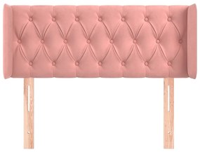 vidaXL Κεφαλάρι με Πτερύγια Ροζ 103x16x78/88 εκ. Βελούδινο