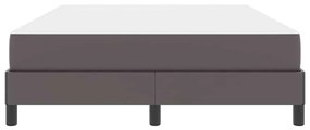 vidaXL Κρεβάτι με στρώμα Γκρι 140 x 200 cm Τεχνητό δέρμα