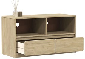 vidaXL Έπιπλο Τηλεόρασης SAUDA Χρώμα Δρυός 99x43x55 εκ. Μασίφ Πεύκο