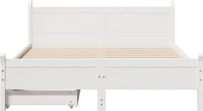 vidaXL Σκελετός Κρεβ. Χωρίς Στρώμα Λευκό 120x200 εκ Μασίφ Πεύκο