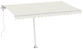 vidaXL Τέντα Αυτόματη Ανεξάρτητη Κρεμ 400 x 350 εκ.