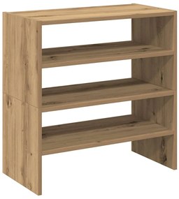 vidaXL Ράφια παπουτσιών 2 τμχ στοιβαζόμενα Artisan Oak 60x30x30,5 cm