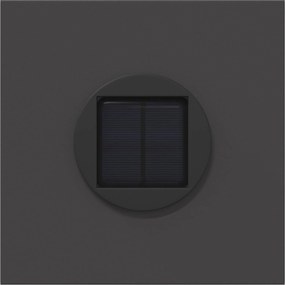 vidaXL Ηλιακό LED Φως Δρόμου 2 pcs Μαύρο Κρύο Ρολαρισμένο Χάλυβα