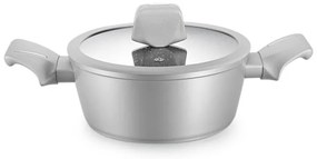 Σετ μαγειρικά σκεύη Royalty Line T010-Silver, 10 τμχ, Επίστρωση μαρμάρου, Επαγωγή, Ασήμι