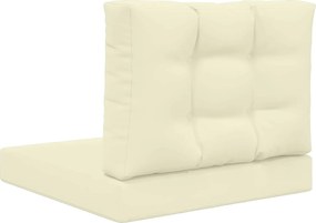 vidaXL Μαξιλάρι Καναπέ Εξωτερικού Χώρου 2 pcs Κρεμ Πολυεστέρας